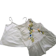 Pretty Embellished Silver Grey River Island Top Size 8