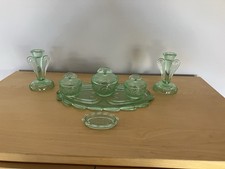 Vintage green Glass Dressing