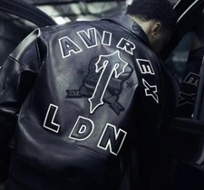 Men's Avirex Black Real Bomber