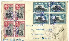WWII Cover 50c stamps RAF BASE P.O. + Type R18 RAF CENSOR W6 (Scarce)sent 3.1.44
