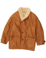 PAT Mens Shearling Jacket IT 52 XL Brown Shearling RY20