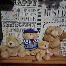 VINTAGE LOT OF 4 FOREVER FRIENDS SOFT TEDDY BEARS ANDREW BROWNSWORD
