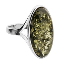 Green Amber Large Oval