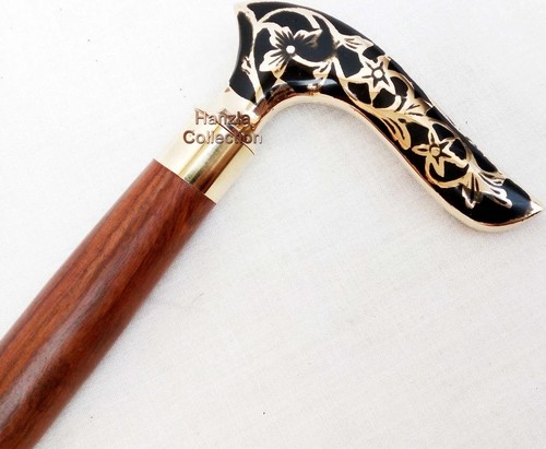 Vintage designer brass handle - designer,