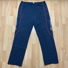 Vintage Reebok Tracksuit Bottoms Mens Medium Blue Baggy Spell Out Y2K 00s Retro