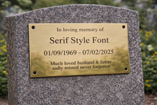 Personalised Brass Memorial