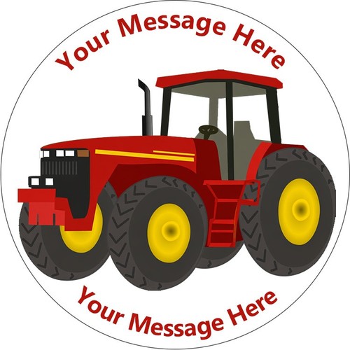 Farm tractor red personalised - farm,