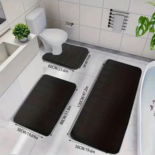 3pcs Set Memory Foam Bath Mat