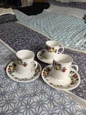 Meissen Bone China Cups And Saucers X 3