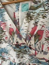 JOULES Original Sylvia Boat Print Cotton Vintage Style Tea Party Dress Size 10 S