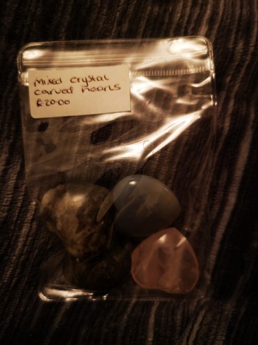 Mixed crystal carved - mixed, hearts