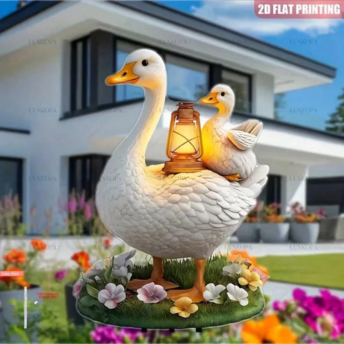 Solar duck family - solar, garden