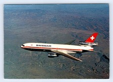 SWISSAIR DOUGLAS DC-10-30 AIRLINE AIRCRAFT POSTCARD SWITZERLAND AIRPLANE 1