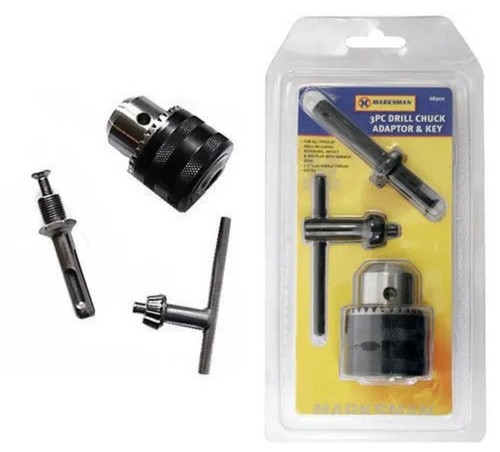 3pc drill chuck - chuck, adaptor