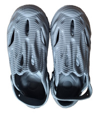 Loggo Crocs Mens Leather Shoes Grey UK 10 EU 44 Pool & Home