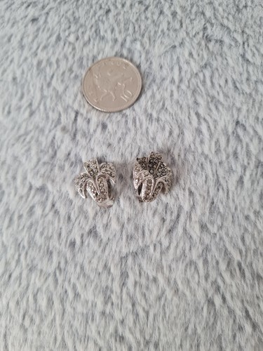 Vintage marcasite earrings - marcasite,