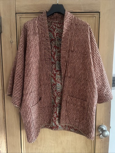 Indian cotton kantha jacket - cotton,