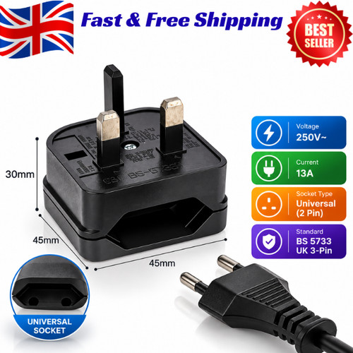 Plug adapter 13a - uk,