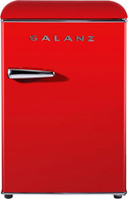 Chic Red Retro Mini Fridge 2.5