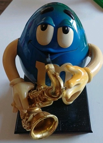 Vintage blue saxophone - m&m’s,