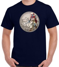 Men's England Queen Knights Templar War Army History Fight Solider Retro P801