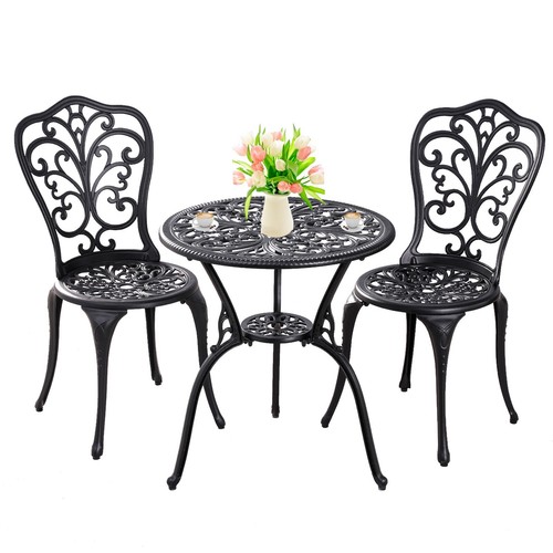 Cast aluminum piece patio - aluminum, 3