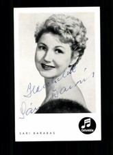 Sari Barabas Autograph Card