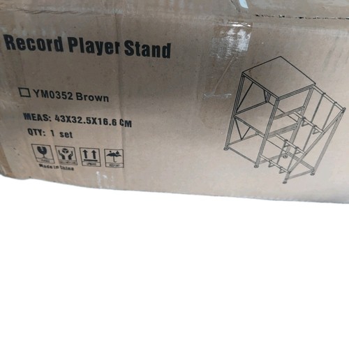 Record player stand brown - player, stand,