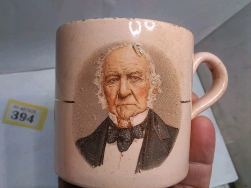 Antique gladstone china mug - gladstone,