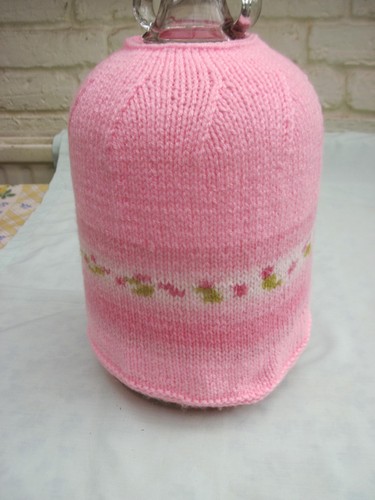 Hand knitted gallon - knitted, demijohn