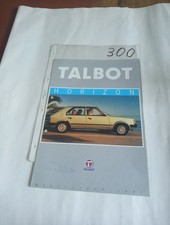 Car Brochure Talbot Horizon