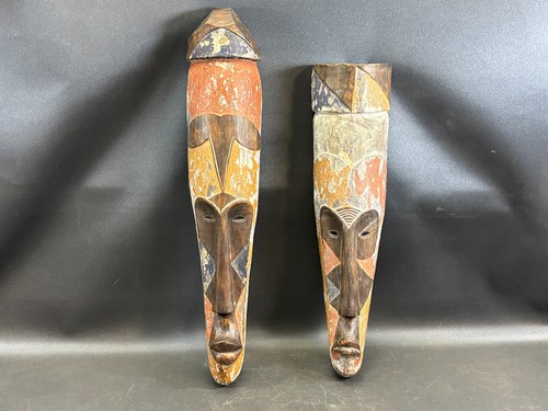 Vintage wooden african mask - vintage,