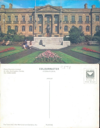 Town hall and war memorial - and, ayr