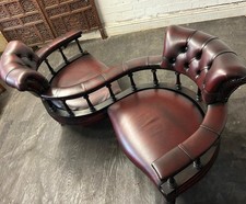 chesterfield conversational captains chair extremely rare piece in ox blood red