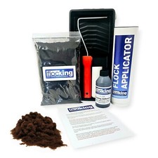Flocking Kit - Dark Brown With Foam Roller and Tray Set