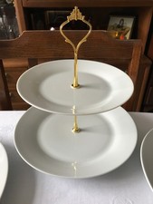 Large (24cm/19cm) 2 Tier Cake Stand -  Simply White