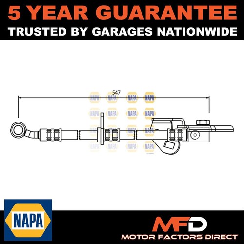 Brake hose front right napa - front,