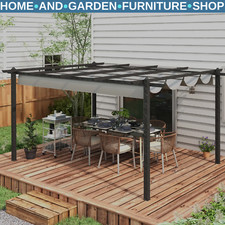 Large metal pergola - pergola, w/