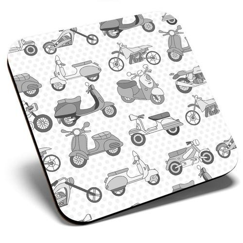 Square single coaster - bw,