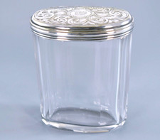 ANTIQUE GLASS STORAGE BOTTLE