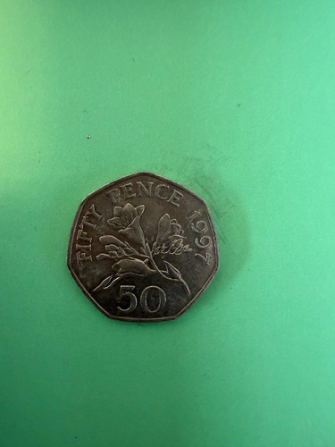 1997 guernsey floral 50p coin - 1997,