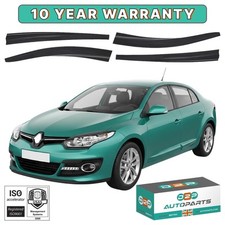 Wind Deflectors Front & Rear – For Renault Megane Mk3 Saloon 2009–2016