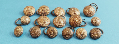 16x british army tunic buttons - 16x,