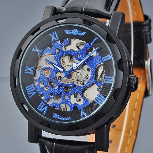 Hollow mechanical watch men - hollow, men's