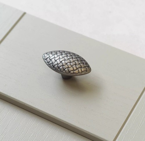 Pewter kitchen cupboard - pewter, handle