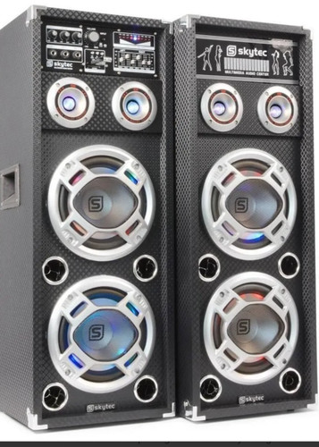 Skytec 1200w speakers x2 - skytec,