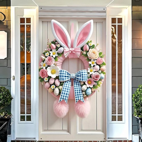 Easter bunny wreath - easter,