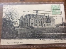 c1906 Hymers College school Hull Real Photo Postcard RP pc Valentines Posted 