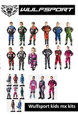 Kids motocross kit set Wulfsport MX shirt & pants age 3-13 motorbike quad ATV