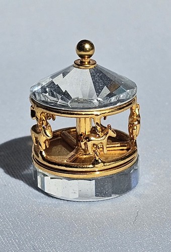 Mini carousel ornament crystal - mini,